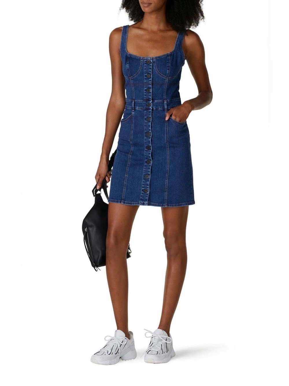 3x1~Dark Blue Denim Button-Front Shannon Dress~Size Small~$295~